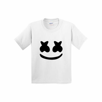Trendy USA 1136 - Youth T-Shirt Marshmello DJ Smiley Face XL White