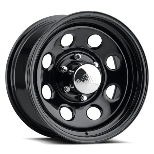 1 X Allied 297B Black Soft 8 16X8 6X5.50 108 Hub -12 Offset Black Wheel Rim