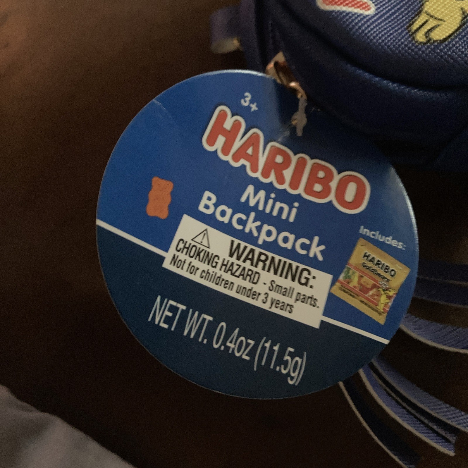 New HARIBO MINI BACKPACK KEY CHAIN GUMMY BEARS 3 INCHES X 4 INCHES- No Candy thumbnail