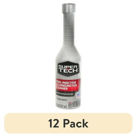 (12 Pack) Super Tech Super Concentrated Fuel Injector and Carburetor Cleaner  6 Fl Oz  1 Count