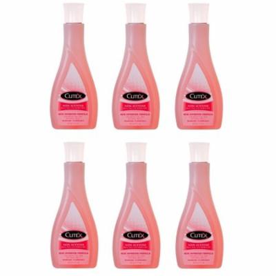 Cutex Quick & Gentle Polish Remover, Non-Acetone - 6 Fl Oz (Pack of 6) + Makeup Blender Stick, 12 Pcs