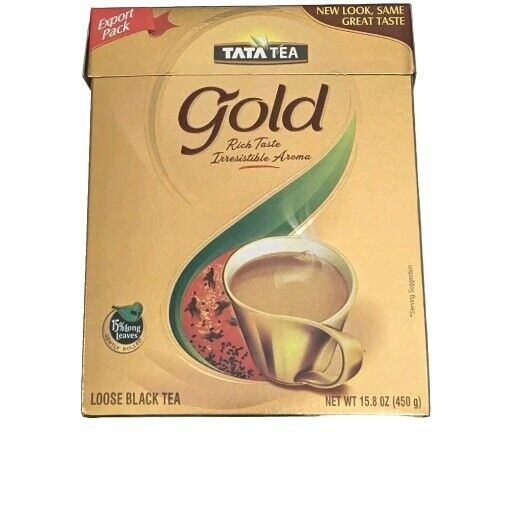 Tata Tea Gold, Loose Leaf Premium Black Tea (450gm - 15.8 Oz) Export Pack