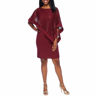 Womens Sequined Lace Party Dress