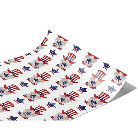 Rwraps Star Spangled Americana Uncle Sam Matte Vinyl Film Wrap 59in X 2ft Vinyl Vehicle Car Film