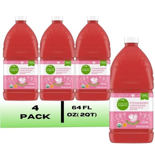 Simple Truth Organic Strawberry Lemonade Fruit Juice 64 Fl Oz Plastic Bottles 4 Pack thumbnail