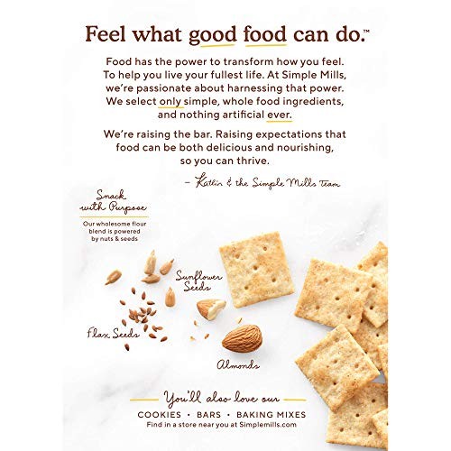 Simple Mills Almond Flour Crackers, Fine Ground Sea Salt - Gluten Free, Vegan, Healthy Snacks, 4.25 Ounce (Pack of 3) thumbnail