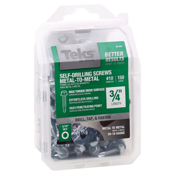 ITW BRANDS Drill Point Screws  Self-Tapping  Hex Washer Head  #10 X 3/4-in.  150-Pk. 21320