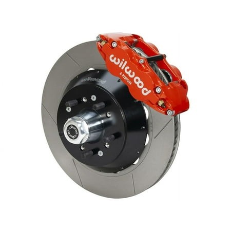 Wilwood 140-14838-R Superlite 6R Front 14  Big Brake Kit with Hubs Red Calipers and Slotted Rotors  Compatible with 1957-1967 Ford F100 2WD