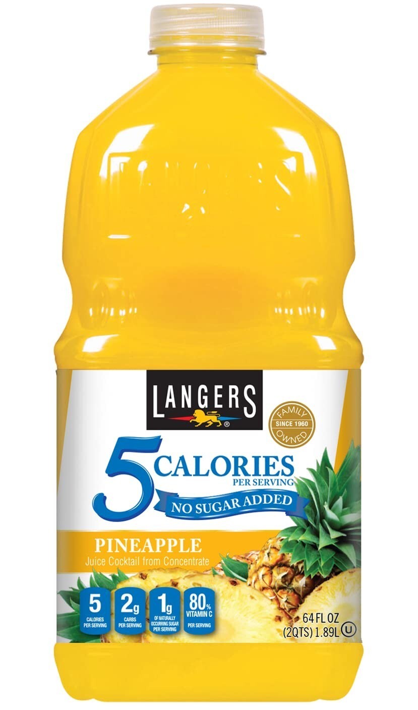 5 Cal Pineapple Juice Cocktail, 64 Fl Oz Pack of 8 thumbnail