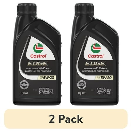 (2 Pack) Castrol Edge 5W-20 Advanced Full Synthetic Motor Oil  1 Quart