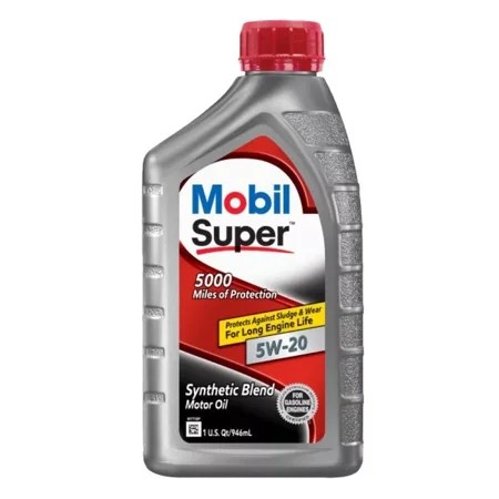 1 Quart Engine Motor Oil EXXON Mobil SUPER Synthetic Blend SAE 5W-20