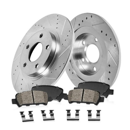 Callahan Brake Parts Brake Kit for Chrysler 300 05-23 Dodge Challenger 09-23 Dodge Charger 06-23 Dodge Magnum 05-08 Rear Drilled and Slotted Brake Rot