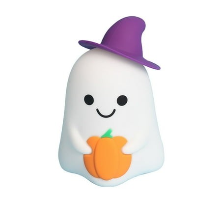 CASAFUN 2024 Cute Ghost Nightlight  Spooky Ghost Flameless Candle  Cute Night Lights Decorative  USB Charging Warm Light  Lamp Halloween Ghost Room De
