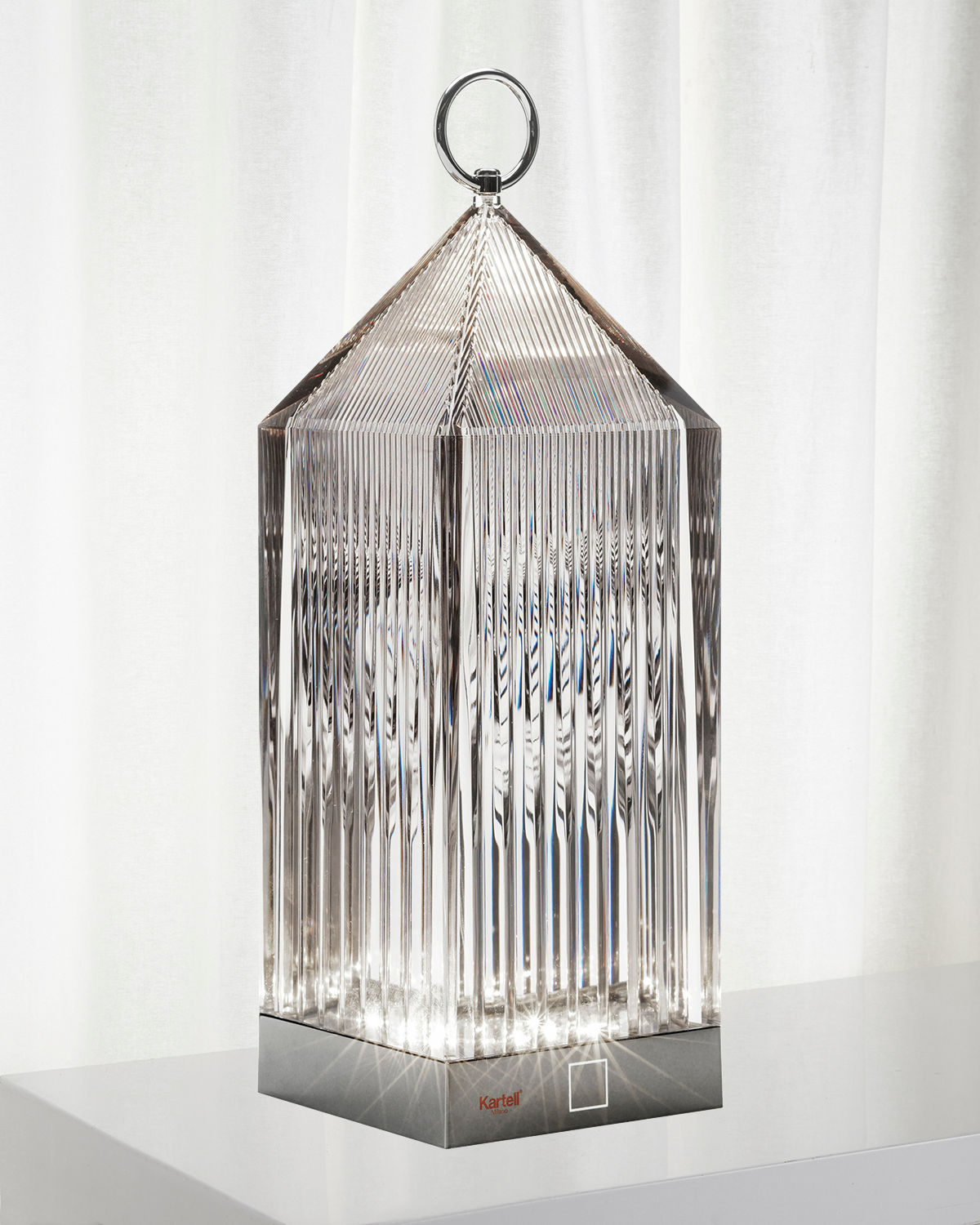 Kartell Lantern Portable Lamp W/ Dimmer by Ferruccio Laviani Plastic in Black, Size 12.2 H X 3.74 W X 3.74 D in | Wayfair 9335/FU