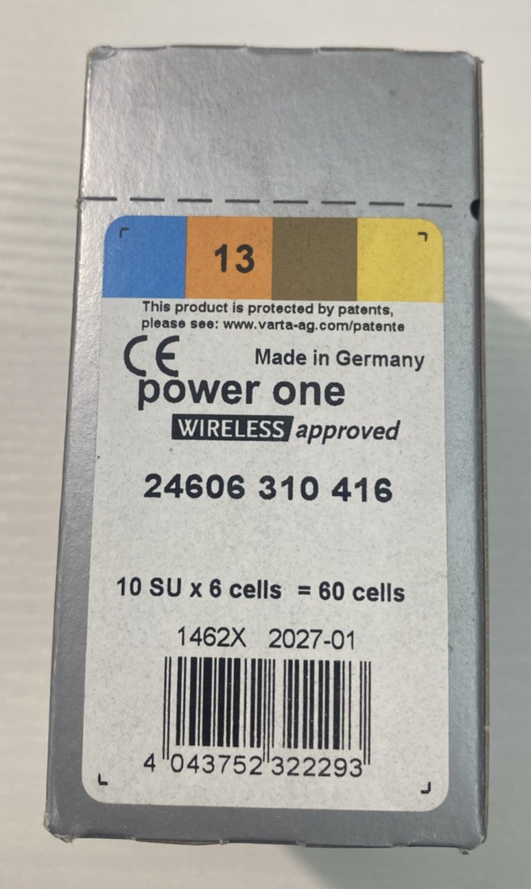 Power-One Power One Size 13 (60 Pack) - Hearing Aid Batteries