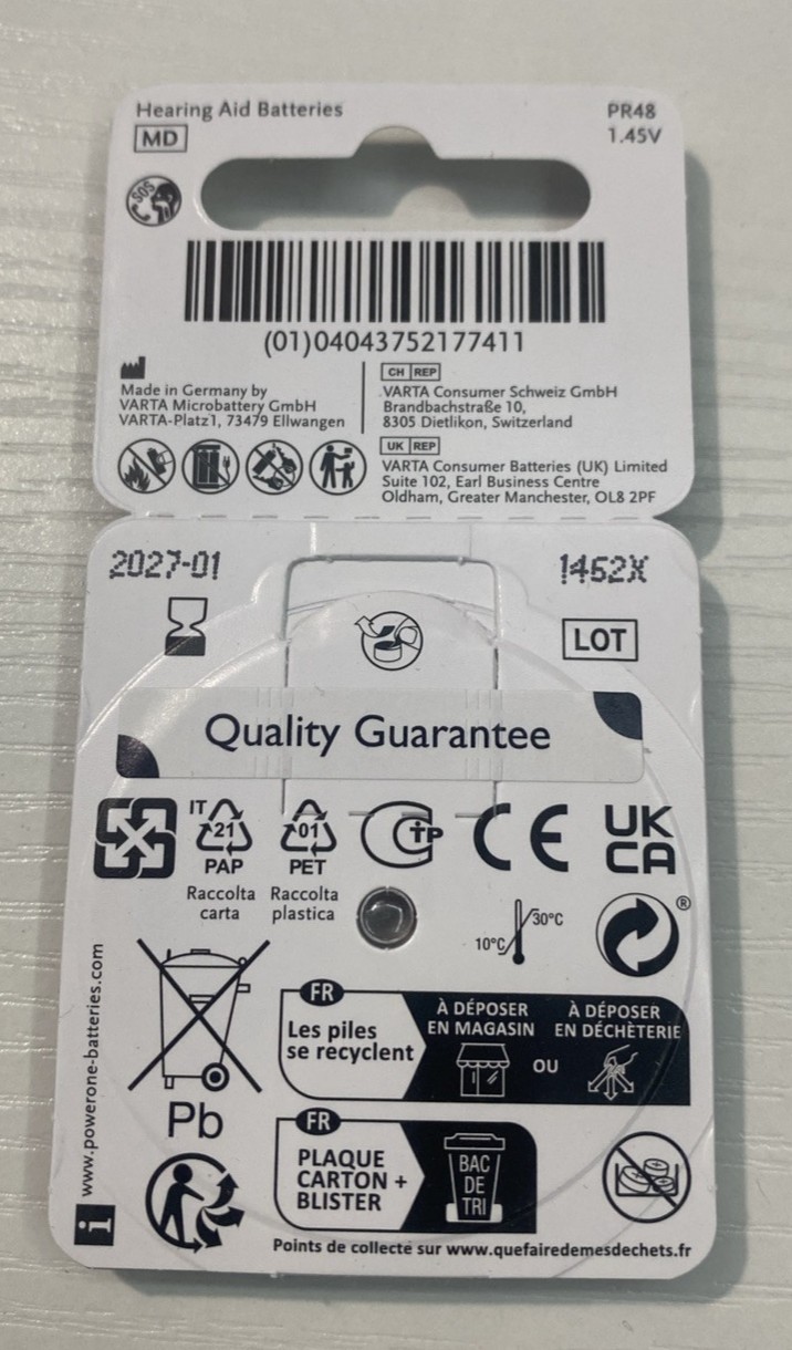 Power-One Power One Size 13 (60 Pack) - Hearing Aid Batteries thumbnail