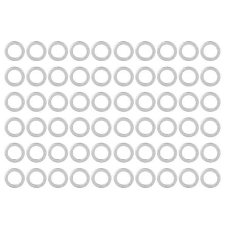 60-Piece Stainless Steel Washer Set - Flat Washers  6mm ID  9mm OD for Maintenance and Repair (Model 4807-0609-0250)