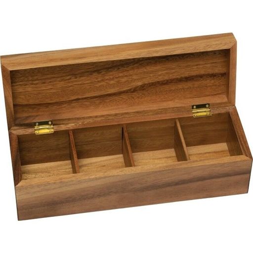 Lipper Acacia Tea Box, 4-Section 1128
