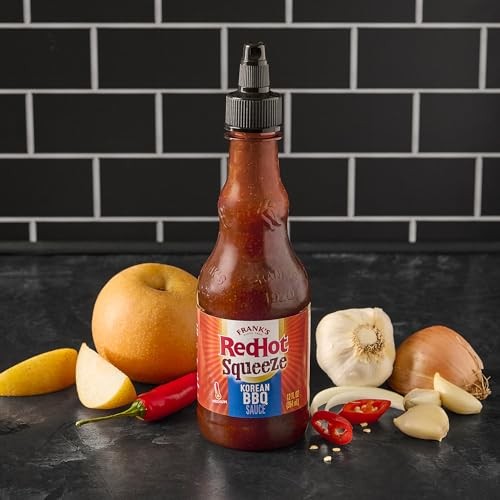 Frank’s RedHot Hot Sauce, Korean BBQ, Squeeze Bottle, Bold Blend of Soy Sauce, Garlic, and Sweet Pear Juice with a Touch of Frank’s RedHot Heat fo thumbnail