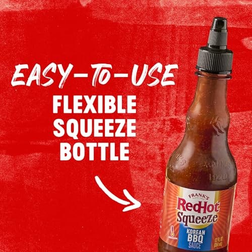 Frank’s RedHot Hot Sauce, Korean BBQ, Squeeze Bottle, Bold Blend of Soy Sauce, Garlic, and Sweet Pear Juice with a Touch of Frank’s RedHot Heat fo thumbnail