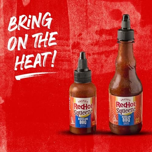 Frank’s RedHot Hot Sauce, Korean BBQ, Squeeze Bottle, Bold Blend of Soy Sauce, Garlic, and Sweet Pear Juice with a Touch of Frank’s RedHot Heat fo thumbnail