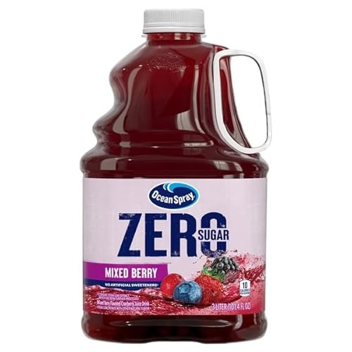 Ocean Spray® ZERO Sugar Mixed Berry Juice Drink, Cranberry Juice Drink Sweetened with Stevia, 101.4 Fl Oz Bottle
