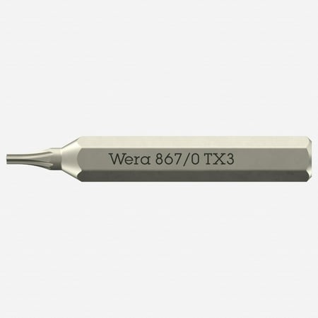 Wera 05058129001 867/0 Micro Bits TORX® Socket Screws TX 3 X 30mm