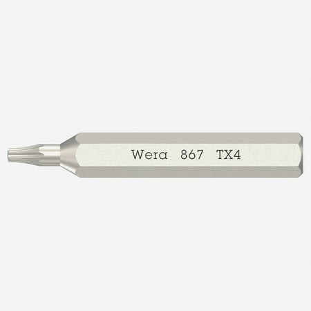 Wera 05058102001 867/0 Micro Bits TORX® Socket Screws TX 4 X 30mm