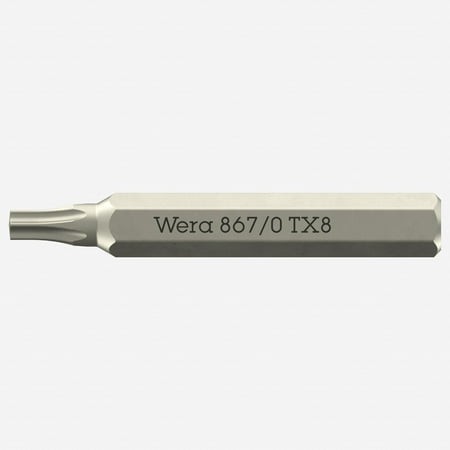 Wera 05058132001 867/0 Micro Bits TORX® Socket Screws TX 8 X 30mm