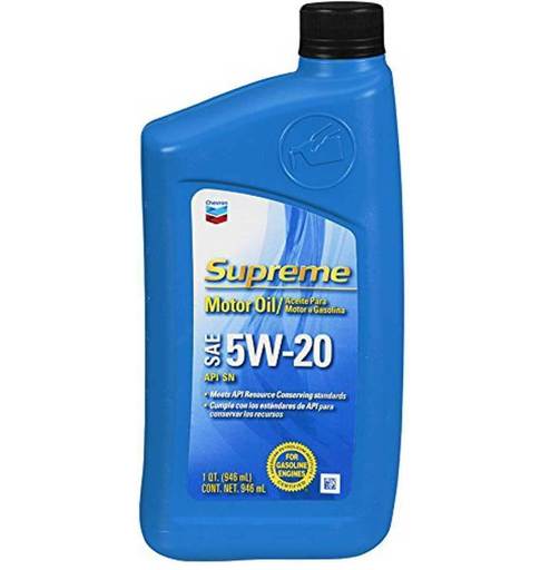 Chevron Supreme Motor Oil SAE 5W-20 - 1 Quart - CASE of 12