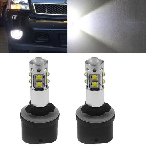 2Pcs 880 899 6000K Super White 50W High Power LED Fog Light Driving 10*3535 Bulb