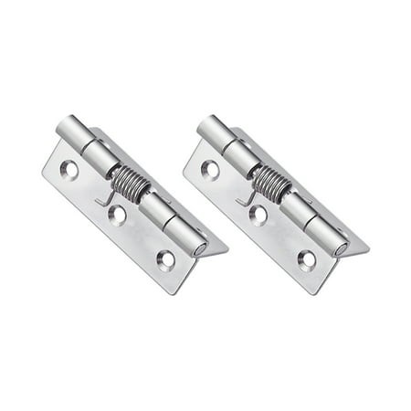 TOP-MAX 2PCS Self-Opening Spring Hinges Stainless Steel Door Hinges Closing Spring Hinges for Invisible Doors (Model 8654)