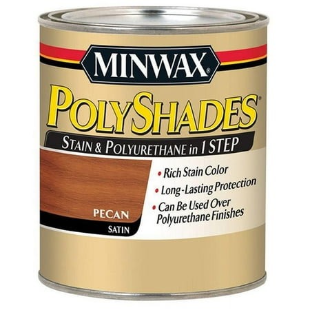 2-Pack of 1/2 Pt Minwax 21320 Pecan PolyShades Wood Stain and Polyurethane Satin