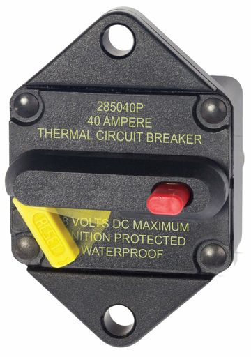 Blue Sea Systems 7082 Breaker, 285, Panel Mnt, Dc 40a
