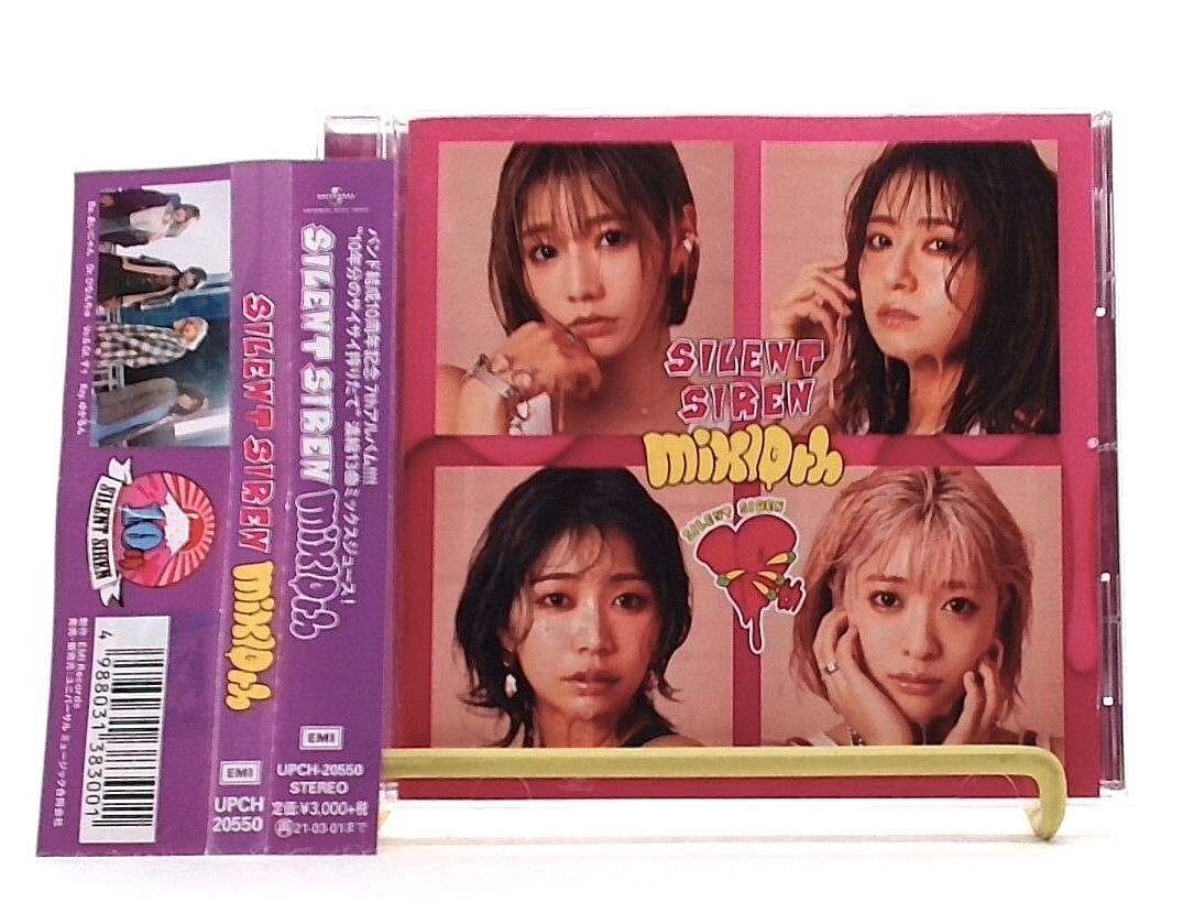 Mix10th [CD/OBI] SILENT SIREN /girls Band /rock /四月の風, HERO, 聞かせてwow Wowを /J-POP