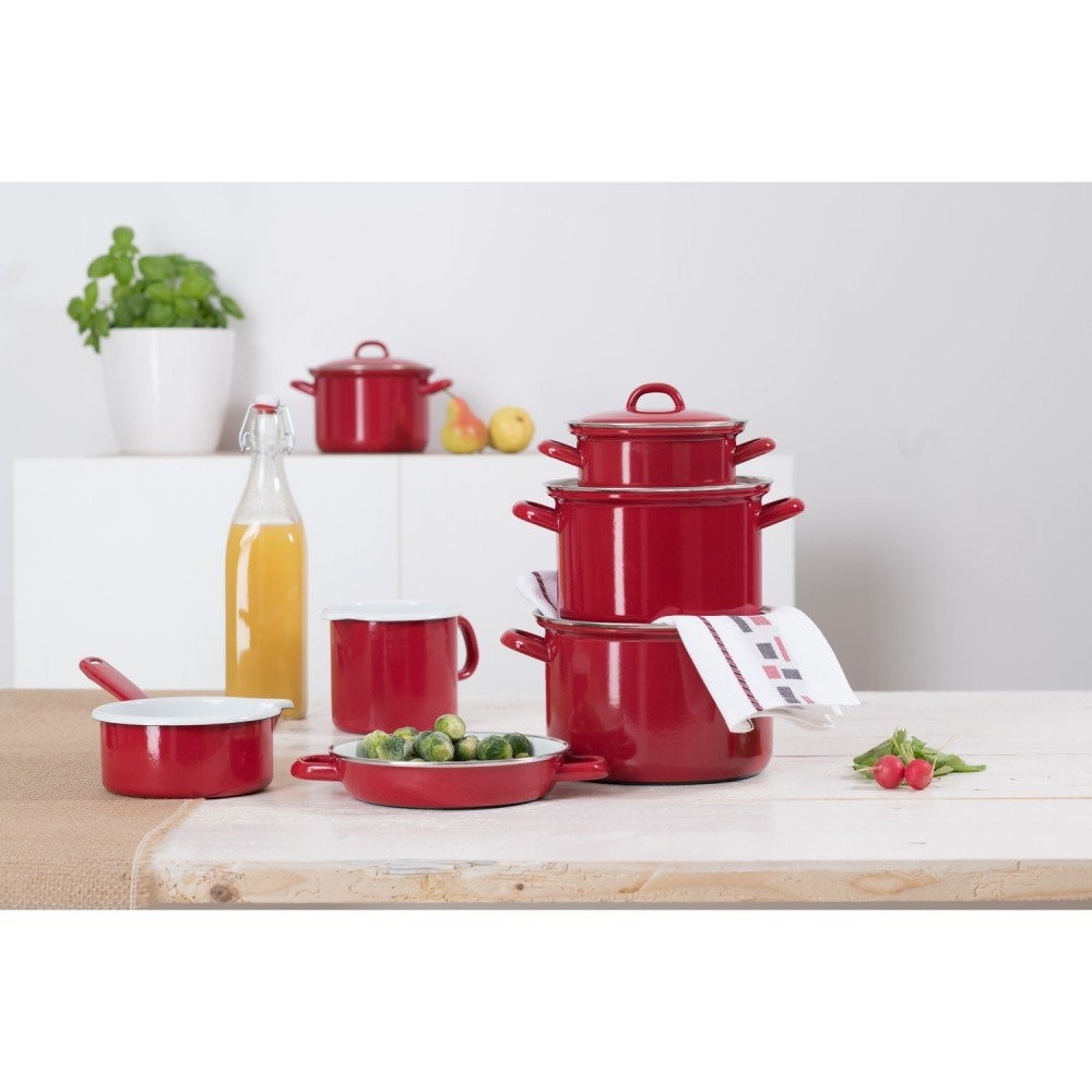 Riess Stielkasserolle Mit Ausguß 14cm 0.75l Rot 0036-030