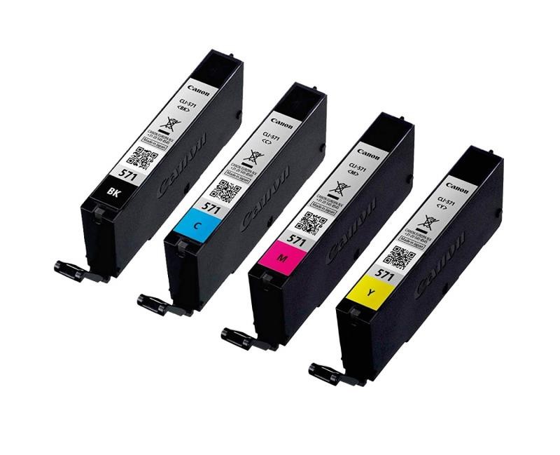 4x Original Canon Tintenpatrone Cli571 CLI 571 Cli-571 Für Canon Pixma MG 7751