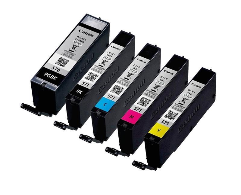 5x Original Canon Tintenpatrone Pgi570 Cli571 Für Canon Pixma MG 7751