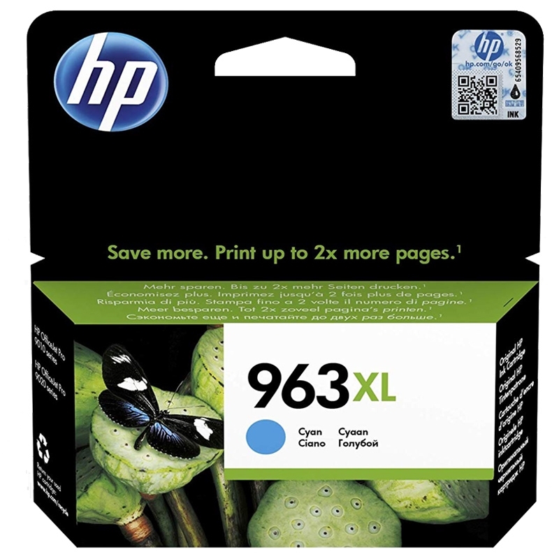 HP 963XL Cyan Original High Capacity Ink Cartridge (3JA27AE)