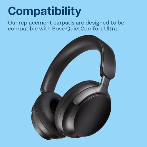 Ear Pads Replacement for Bose QuietComfort Ultra Wireless Noise Cancelling Headphones by MMOBIEL - Memory Foam and Protein PU Ear Pad Cushions - Isola thumbnail