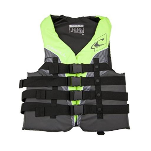 O Neill Mens Superlite USCG Life Vest XL Lime/graphite/smoke/white (4723)