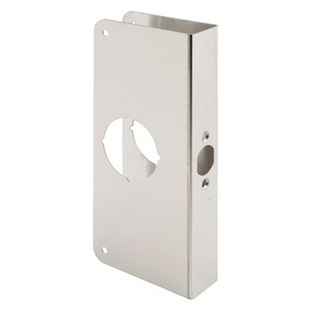 Prime-Line U 9585 Stainless Steel Lock and Door Reinforcement Plate for 1-3/8 in. Thick Doors  Stainless Steel Finish (Single Pack)C40
