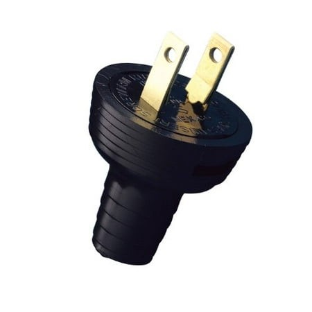 48642 15Amp 125 Volt Non Grounding Type Plug  Black