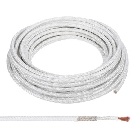 32.8 Ft 11 AWG -60-350 Degree Celsius High Temperature Wire White