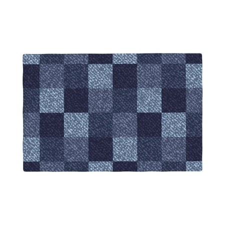 Placemats Set of 6  Blue Gingham Buffalo Check Place Mats for Dining Table Indoor/Outdoor  Cute Heat Resistant Washable Table Mats(18  X 12 )
