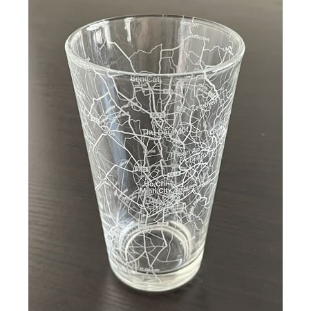 16 Oz Pint Beer Glass Urban City Map Ho Chi Minh City Vietnam