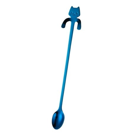 XYAIYT Premium Stainless Steel Coffee Spoons Multi Purpose Dessert Ice Cream Fruit Teaspoon Tableware for Kitchen and Bar Gifts(Blue)