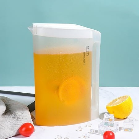 Gallickan Water Pitcher with Lid  74 Oz Plastic Water Jug for Fridge  BPA-Free Juice Mixing Pitcher  Drink Container for Ice Tea Hot Cold Coffee Mix D