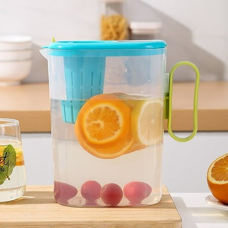 Gallickan Pitcher with Lid  68 Oz Plastic Water Jug for Fridge  Juice Mixing Pitcher  BPA-Free Drink Container for Ice Tea Hot Cold Coffee Mix Drinks 