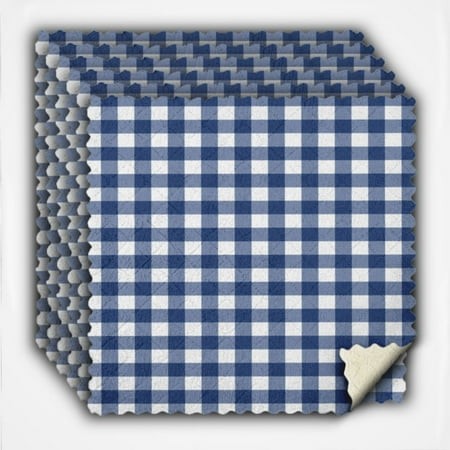 Swedish Dish Cloths  Navy Blue White Buffalo Check Geometric Plaid Kitchen Dish Towels 6 Pack  Absorbent Reusable Dish Cloths for Cleaning Dishes 11x1